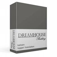 Dreamhouse Katoenen Topper Hoeslaken Grijs 180 x 200 cm - thumbnail
