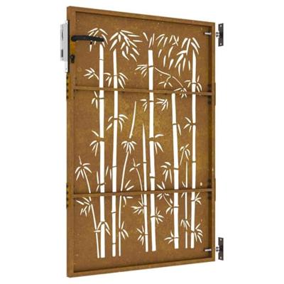 VidaXL Poort 85x125 cm bamboe-ontwerp cortenstaal