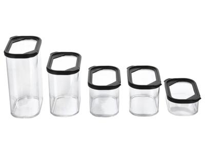 SILVERCREST Vershoudbakjes 5-delig (Set van 4 maten/zwart) SILVERCREST Vershoudbakjes 5-delig (Set van 4 maten/zwart)