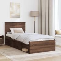Bedframe Bruin Eiken 90 x 190 cm Massief grenenhout - thumbnail