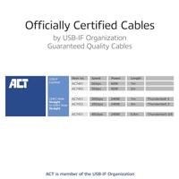 ACT USB4 20Gbps 240W USB Type-C 2m USB-IF gecertificeerd - thumbnail