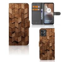 Book Style Case voor Motorola Moto G32 Wooden Cubes - thumbnail