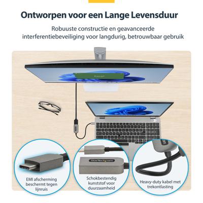 Adapter USB C naar HDMI Startech USBC-HDMI-CDP2HD4K60 4K Ultra HD 60 Hz - thumbnail