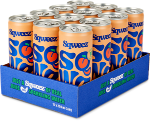 SQWZ frisdrank White Peach BIO, blikje van 25 cl, pak van 12 stuks