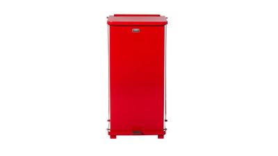 Rubbermaid Commercial ST24EPLWH Defenders Biohazard Step Can, Square, Steel, 24gal, White