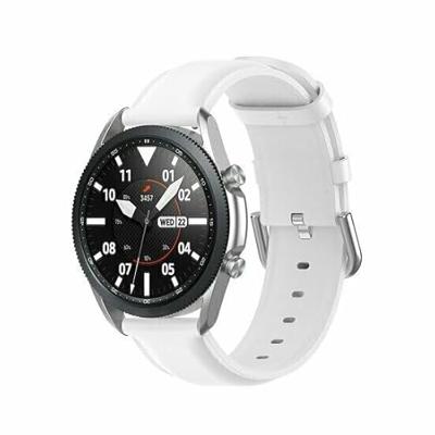 By Qubix - Classic leren bandje - Wit - Compatible met Xiaomi Redmi Watch 5 Active/Redmi Watch 5 Lite - Compatible Xiaomi bandje