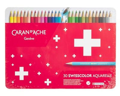 Kleurpotl caran d ache swisscolor aquarel 30st ass Kleurpotl caran d ache swisscolor aquarel 30st ass