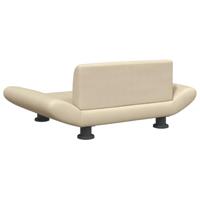 VidaXL Hondenmand 70x45x28 cm stof crèmekleurig - thumbnail