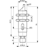 Contrinex LRS-1180W-304 620 200 486 Reflecterende lichtknop Donkerschakelend 1 stuk(s) - thumbnail