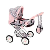 Poppenwagen 2 In 1 Grijs/roze 66,5x37x69 Cm - thumbnail