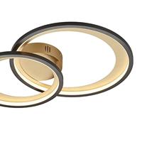 Trio Mat zwarte plafondlampGranada 59cm zwart met goud - 673810232 - thumbnail