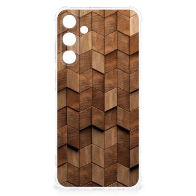 Stevig Telefoonhoesje voor Samsung Galaxy A25 Wooden Cubes Stevig Telefoonhoesje voor Samsung Galaxy A25 Wooden Cubes