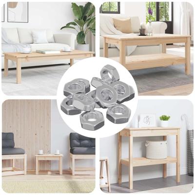 Zeshoekige Moeren 12 pcs Zilver m8 IJzer