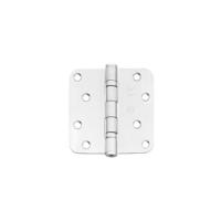 Kogellagerscharnier 89 x 89 mm met ronde hoek RVS geborsteld - thumbnail