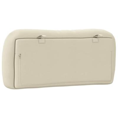 Hoofdbordkussen 90 cm stof crmekleurig Hoofdbordkussen 90 cm stof crmekleurig