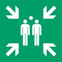 Pictogram djois verzamelplaats 300x300mm gn - thumbnail