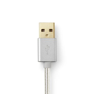 USB 2.0-Kabel voor Synchroniseren en Opladen | Verguld 1,0 m | USB A Male naar Micro-USB B Male | Voor Aansluiten van Smartphones en Mobiele Apparaten