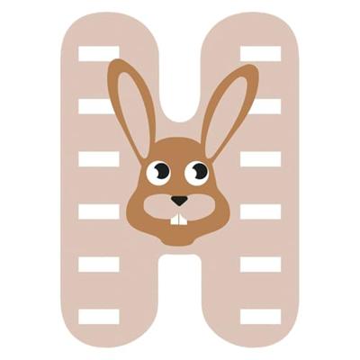 Small Foot - houten dieren kinderletter - h