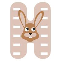 Small Foot - houten dieren kinderletter - h - thumbnail
