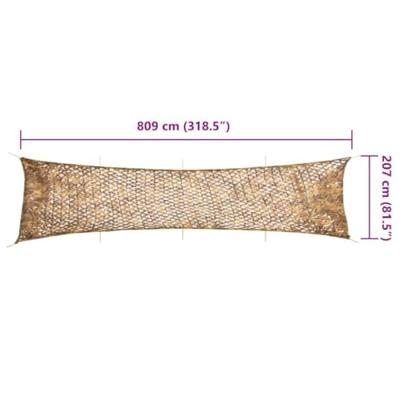 VidaXL Camouflagenet met opbergzak 809x207 cm zandkleurig