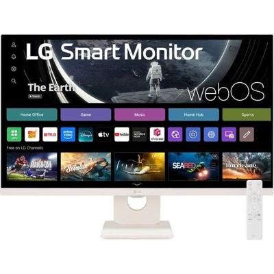 LG Smart Monitor 27U511SA-W 27 inch - IPS-paneel UHD-resolutie (1920 x 1080), 5 ms GTG 100 Hz, HDR 10, sRGB99% (CIE1931), kantelbaar