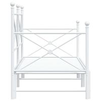 Slaapbank met onderschuifbed zonder matras 90x200 cm staal wit - thumbnail