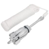 VidaXL Anker met touw inklapbaar 4 kg thermisch verzinkt gietijzer - thumbnail