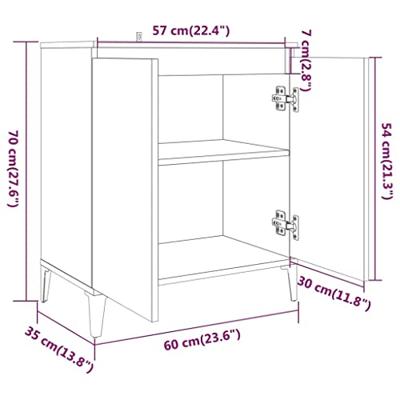 Dressoir 60x35x70 cm bewerkt hout gerookt eikenkleurig Dressoir 60x35x70 cm bewerkt hout gerookt eikenkleurig