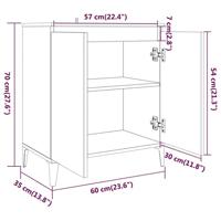 Dressoir 60x35x70 cm bewerkt hout gerookt eikenkleurig - thumbnail