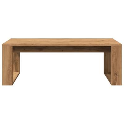 Salontafel 102x50x35 cm bewerkt hout artisanaal eikenkleurig
