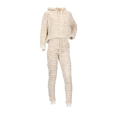 Dames huispak Fleece - Lounge set dames - Zebra - Warm winter pyjamapak - Loungewear dames