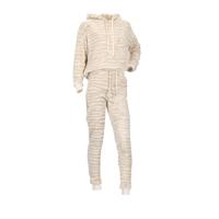 Dames huispak Fleece - Lounge set dames - Zebra - Warm winter pyjamapak - Loungewear dames - thumbnail