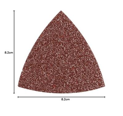Bosch Accessories 2609256A42 Deltaschuurpapier Met klittenband, Ongeperforeerd Korrelgrootte (num) 40 Hoekmaat 82 mm 5 stuk(s)