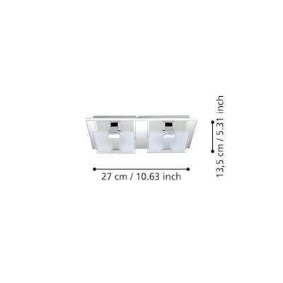 Eglo Moderne plafondlampVicaro 2-lichts chroom - 93312