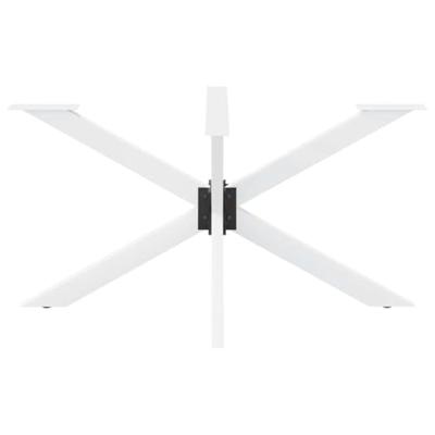 Eettafelpoot spider vorm 150x78x(72-73) cm staal wit