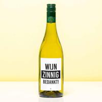 Wijnfles Wijnzinnig bedankt - Wit (Sauvignon Blanc) - thumbnail
