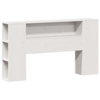 Bed met boekenkast zonder matras grenenhout wit 160x200 cm - thumbnail