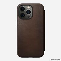 Nomad Modern Horween lederen folio iPhone 13 Pro - Brown - thumbnail