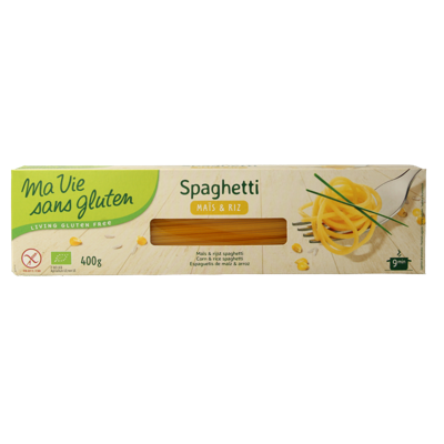 Spaghetti van mais & rijst glutenvrij bio 400 Gram Spaghetti van mais & rijst glutenvrij bio 400 Gram