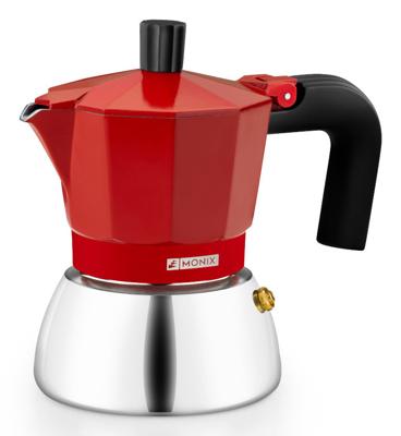 Italiaanse Koffiepot BRA INOX RED 3T Rood