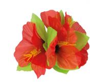 Boland Haaraccessoire Hawaii Hibiscus Dames 12 Cm Polyester Rood - thumbnail