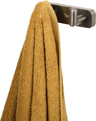 Ben Mykanto handdoekhaak 9,8x4,1x3,7cm geborsteld zwart Ben Mykanto handdoekhaak 9,8x4,1x3,7cm geborsteld zwart