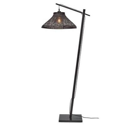 GOOD&MOJO Vloerlamp 'Tahiti' Bamboe, 150cm, kleur Zwart