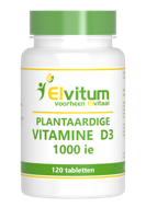 Elvitum Vitamine D3 1000 IE Plantaardig Tabletten - thumbnail