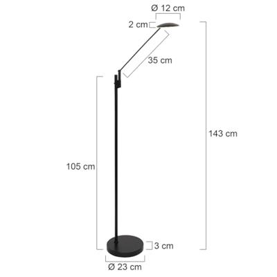 Steinhauer Zwarte leeslampDaphne - 3393ZW - thumbnail
