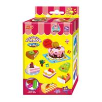 Kleiset met 2 Toetjesvormen en Tool - 3 Kleuren Klei - thumbnail