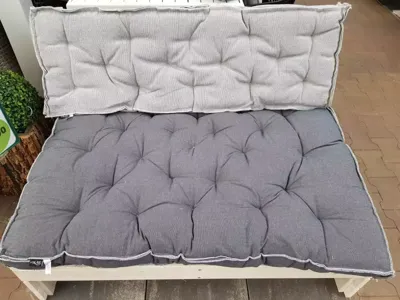 Palletkussen rib 40cm x 120cm donkergrijs