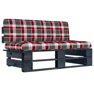 Tuinmiddenbank pallet zwart geïmpregneerd grenenhout