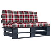 Tuinmiddenbank pallet zwart geïmpregneerd grenenhout - thumbnail