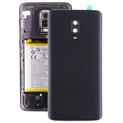 Originele batterij achtercover met camera lens voor OnePlus 6T (Frosted zwart)